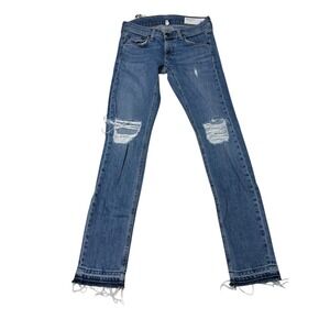 Rag & Bone Womens Skinny Leg Distressed Denim Jeans Size 24